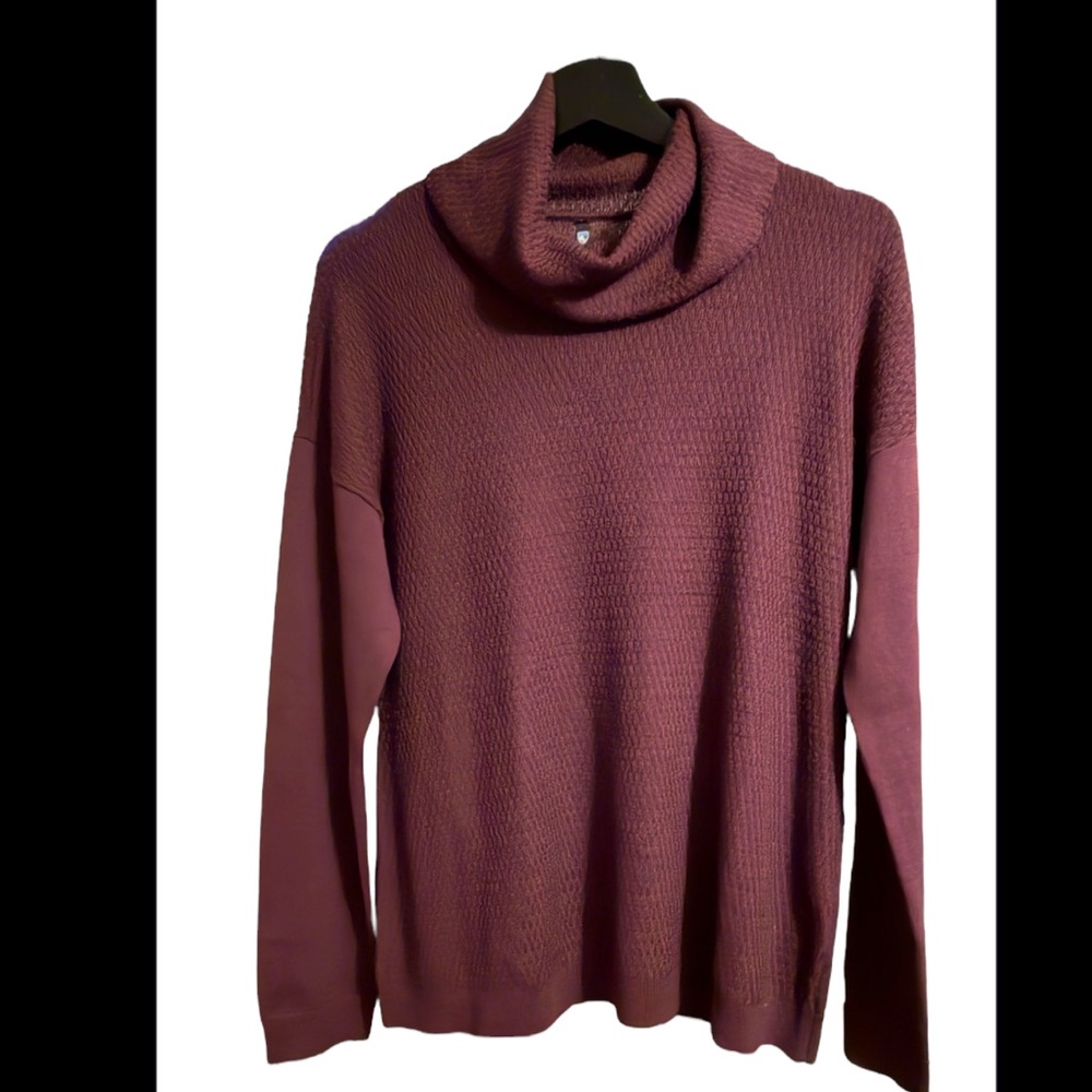 KUHL Women's Soft Weave Merino Wool Blend Turtleneck, Size Large